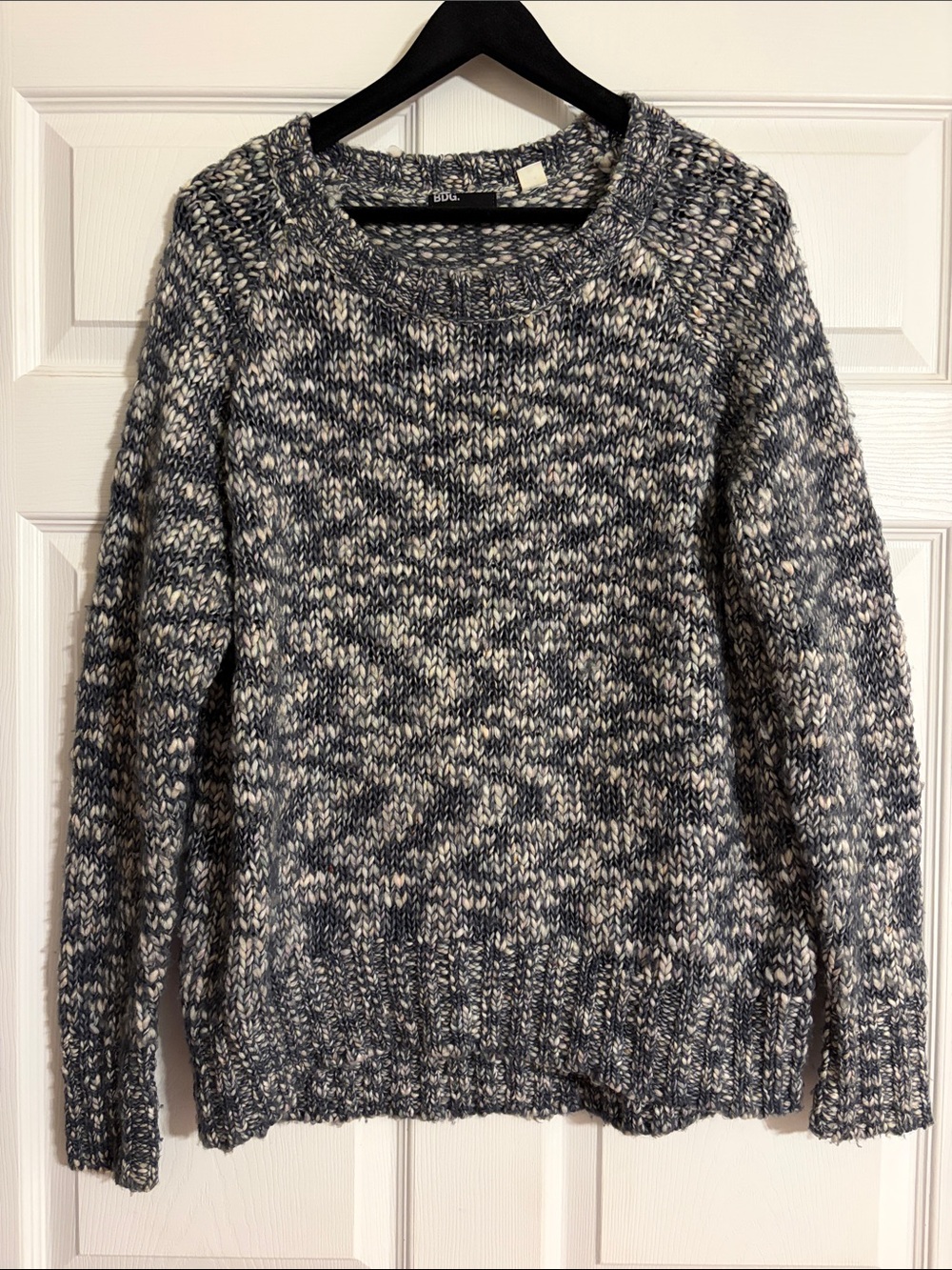 BDG Urban Outfitters Marled Chunky Knit Sweater Blue Gray Space Dye M